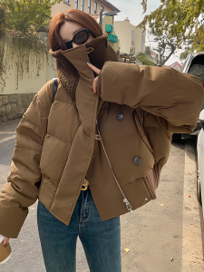 Fashionable Short down Cotton Jacket Womens Winter 2025 New Small Size Super Beautiful Elegant Cotton Coat Korean Style