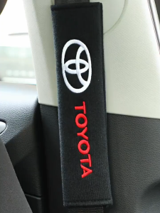 2Pcs Car Carbon Fiber Seat Belt Shoulder Pads Strap Harness Covers Cushions Seat Belt Pads for Honda Toyota Mitsubishi