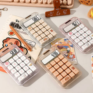 1pcs transparent color solar dual power calculator large screen and buttons high-precision 10 digit calculation ability calcul