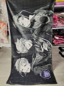 Twisted Wonderland Soft Absorbent Cotton Bath Towel Large Size Character Design Bath Towel Comfortable Home Textile Towel