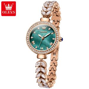 OLEVS Ladies watch 30M Waterproof Mermaid Element Watch Chain Quartz Movement Shine Diamond Casual High Hardness Mirror