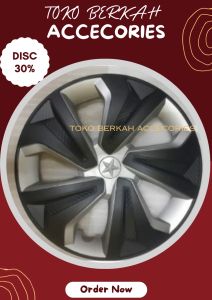 Tutup Dop Velg Mobil Ring 13 - Dop Velg Kaleng Mobil Ring 13 - Dop Velg Mobil Ring 13 - 1 SET DOP RODA MOBIL SUDAH TERMASUK KAWAT DOP RODA - DOP MODEL UT2 WARNA SILVER HITAM - WHEEL COVER