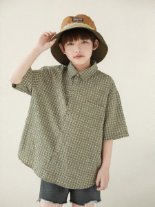 Summer New Fashion Plaid Short Sleeve Shirt