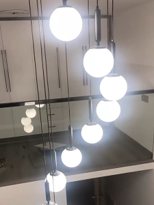 Living Room Revolving Crystal Chandelier Dining Room Light High Ceiling Chandelier Stair Long Chandelier Lamp