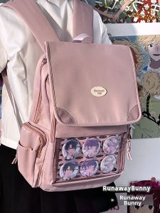 Runaway Bunny | Original Minimalist Campus Commute Large Capacity Clear Ita Bag Dual-Use School Bag