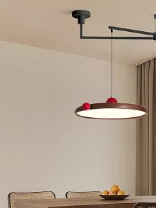 FANZHEN | Adjustable Arm Cream Wooden Style Pendant Light