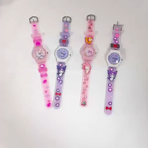 Sanrio Cartoon Kids Wristwatch Cute 3D Quartz Watch Birthday Gift for Girls