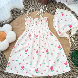 เดรสอกสม็อค2 ชิ้น อก 32-44 + ผ้าโพกผม ( ย224 ) 🌻🌤️