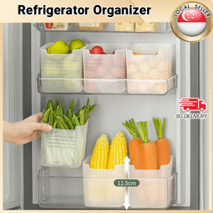 🇸🇬【SG stock】Refrigerator Organizer Refrigerator Storage Box Freezer  Organizer Side Door Kitchen Organizer Tableware tools Food Organizer Multifunction Storage  Kitchen Accessories