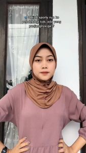 Bergo Hamidah Sporty Bahan Jersey Premium Ukuran L Pet Antem Menutup Dada Hijab Olahraga Futsal Volly Basket