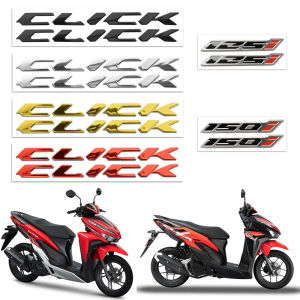 4pcs Multi-Colors 3D Honda Click and 125i or 150i Emboss Letter Emblem Waterproof Badge Decal Tank Soft Sticker For Motorcycle Decor