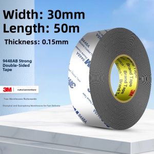 3M | Black Ultra-thin Double Sided Tape High Strength Temperature Resistant Waterproof No Trace Adhesion