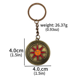 Game Dark Souls Keychain Sun Knight Shield Ornstein Artorias Sword Smough Hammer Key Chain Pendant Cosplay Jewelry