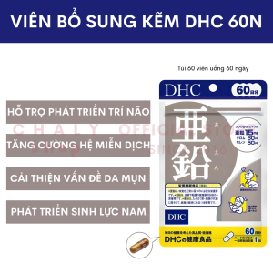 Viên uống bổ sung kẽm DHC Zinc giảm mụn tăng cường sinh lý nam 30 ngày Nhật Bản
