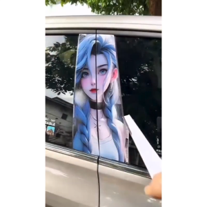 Ready Stock Car sticker PE film Cover Stripe Car Door Center Column Pillar sticker Car Window Middle 188 Iron Man