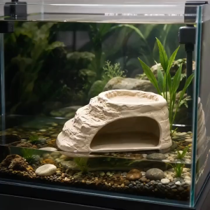 Aquarium Reptile Basking Climbing Platform Turtle Island Rock Cave Decoration For Amphibians Tortoise