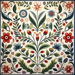 HUACAN 11CT Embroidery Sets Mandala Flower Printed Cross Stitch Kit Floral Wall Decor DIY Hobbies Needlework Adult Crafts