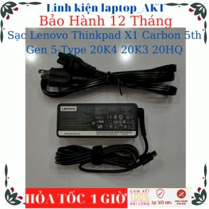 Sạc Laptop Lenovo Thinkpad X1 Carbon 5th Gen 5-Type 20K4 20K3 20HQ- Sạc Lenovo 20V-3.25A-65W Type C