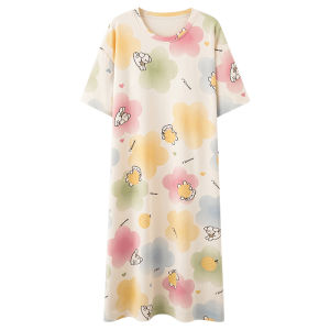 Đồ ngủ nữ MiiOW vải cotton có đệm ngực in họa tiết dài vừa phải