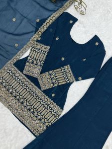 [PRE-ORDER] 2026 JULY NEW ARRIVAL BOLLYWOOD EMBROIDERY PALAZZO SUIT SET WITH DUPATTA SIZE XS TO 2XL ( DELIVERY 10 WORKING DAYS) ETA: 2026-12-30 | LUXURY BOLLYWOOD SALWAR KAMEEZ SET WITH DUPATTA | INDIAN WEDDING PARTY WEAR EMBROIDERED SUIT SET