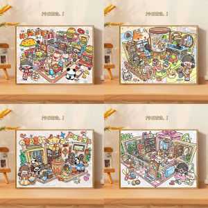 TreasureBay DIY Digital Oil Painting Set Hand Drawn Acrylic Coloring Canvas Home Decorative Artwork from Zhejiang Province