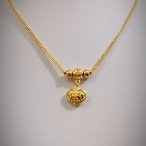 สร้อยคอทองห้อยจี้หัวใจ ความยาว 18 นิ้ว ชุบทอง สร้างความสวยงานกับออกงานไฮไลท์ และพร้อมส่ง ถ่ายรูปจากสินค้าจริง