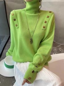 Warm Stylish High Collar Knitted Sweater