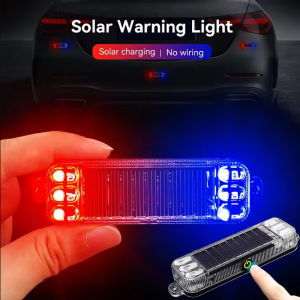 ไฟแฟลชรถยนต์ป้องกันการชนด้านหลังรถมอเตอร์ไซค์รถไฟเตือนพลังงานแสงอาทิตย์ไฟฟ้าไฟจักรยาน LED สะท้อนแสงท้ายรถสำหรับกลางคืน