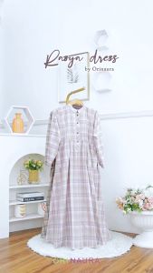 Gamis Katun Triset Kotal Kotak Eksklusif || Rasya Dress || Rinnai Dress By Naura Solo
