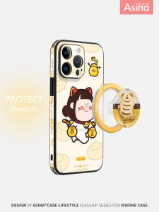 Attract Wealth Magnetic Absorption Phone Case for iPhone 17 pro Max 14 pro Apple 13 Fun Original IP16 Leather Full Cover 14 pro Max Anti-Fall Protective Case Cute Trendy Brand