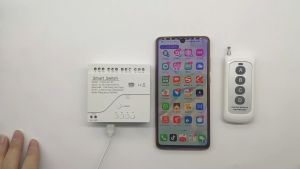 Tuya บอร์ดรีเลย์ 4 ช่อง Wi-Fi ต่อประตูรั้วเพื่อเปิดปิด ตั้งเวลาผ่านแอป รองรับ Google Home/ Alexa-Inching Board