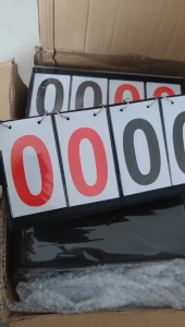 EBUY Portable Manual Scoreboard 4 Digit Score Keeper For Volleyball Basketball Table Tennis Match Use
