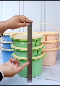 Rantang Mercy Susun 3 Ukuran Besar L 19 T 23 MIX WARNA PP5 Food Grade - rantang piknik
