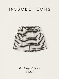 insbobo | new season striped loose fit with large pockets fashionable summer shorts