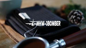 [MHW-3 Bomber] Coffee Barista Hanging Ring Towel - Black