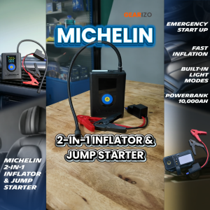 MICHELIN 2-in-1 Wireless Tyre Inflator & Jump Starter 1000A 150PSI Type-C