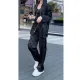 Fashionable Spring Autumn New Casual Jacket Loose Flocking Printing Style For Men Women Tailored Coat Without Collar. 