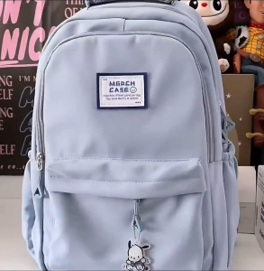 [Ready] New Solid Color Backpack  Large Capacity Travel Bag Korean Style Student Schoolbag Women School Backpack