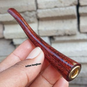 Once pipa sedotan galih asem natural serat unik model bulat lengkung panjang ±12 cm lubang multi