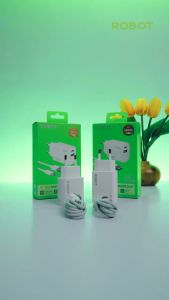 ROBOT RT-P25 Kepala Charger Quick Charging 3.0 USB A To Type C Dual Output 3A 25W RT-P25 - Garansi 1 Tahun
