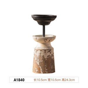 Retro French Candlestick Bar Decorative Accessories Atmosphere Creative Candlestick Base Shooting Props Romantic Candleholder