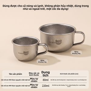 WODEBAIHUI | Cốc Uống Dành Cho Trẻ Em Bền Đảm Có Quai Dung Tích Nhỏ