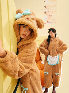 NAITANGPAI | Thick Fleece Cute Teddy Bear Onesie