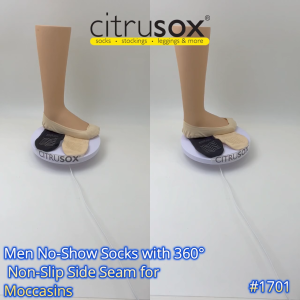 CITRUSOX Men No-Show Socks with 360° Non-Slip Side Seam for Moccasins (25-28cm) #1701 #invisible #hidden #loafers