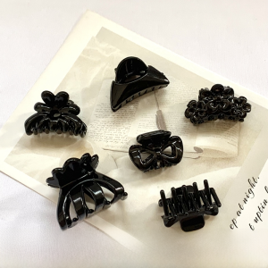 Small Shark Hair Clip Womens Black Coffee Colored Fringe Hair Clip Forehead Clip Korean Style Side Parting Hair Accessory