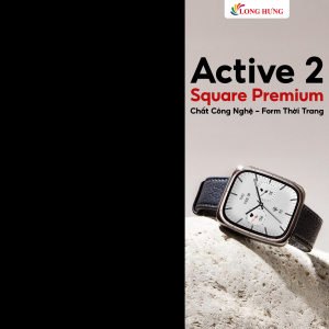 Đồng hồ thông minh Amazfit Active 2 Square A2440 - Hàng chính hãng -  Màn hình AMOLED vuông 175″ theo dõi sức khỏe GPS & bản đồ ngoại tuyến