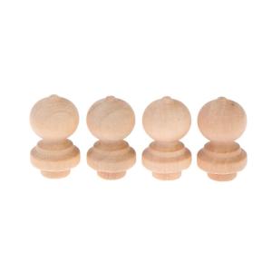EELHOE | Small Bridge Design Wood Balusters 4pcs Durable Furniture Stabilizers for Indoor Home Decor Craft DIY Activities