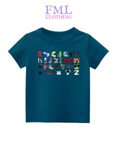 Kaos Anak Gambar Alphabet ABC-Z & Berkualitas Tinggi