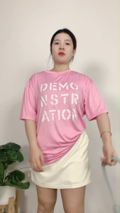 ชุดเซ็ตฤดูร้อน เสื้อยืดตัวอักษร กระโปรงสีพื้น