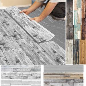 1 Thick Imitation Wood Grain Floor Sticker Peel&Stick Wall Sticker For Bathroom Kitchen Renovation Wallpaper Home Decoration